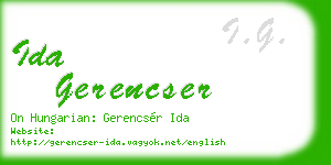 ida gerencser business card